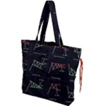 Chart Pattern Drawstring Tote Bag