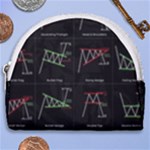 Chart Pattern Horseshoe Style Canvas Pouch