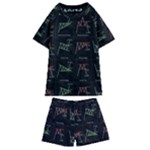 Chart Pattern Kids  Swim Tee and Shorts Set