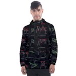 Chart Pattern Men s Front Pocket Pullover Windbreaker