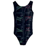 Chart Pattern Kids  Cut-Out Back One Piece Swimsuit