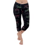 Chart Pattern Lightweight Velour Capri Yoga Leggings