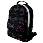 Chart Pattern Flap Pocket Backpack (Small)