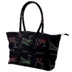 Chart Pattern Canvas Shoulder Bag