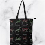 Chart Pattern Double Zip Up Tote Bag