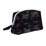 Chart Pattern Wristlet Pouch Bag (Medium)