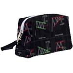 Chart Pattern Wristlet Pouch Bag (Large)