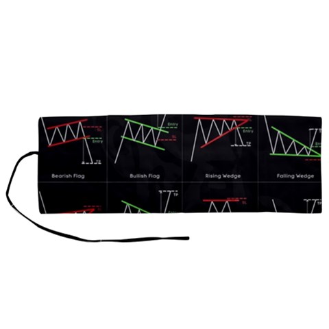 Chart Pattern Roll Up Canvas Pencil Holder (M) from ArtsNow.com
