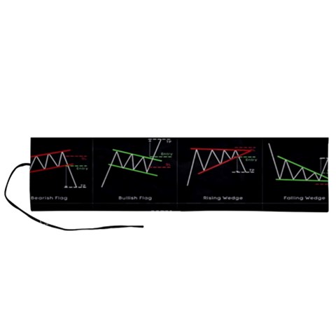Chart Pattern Roll Up Canvas Pencil Holder (L) from ArtsNow.com