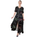 Chart Pattern Waist Tie Boho Maxi Dress