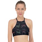 Chart Pattern Racer Front Bikini Top