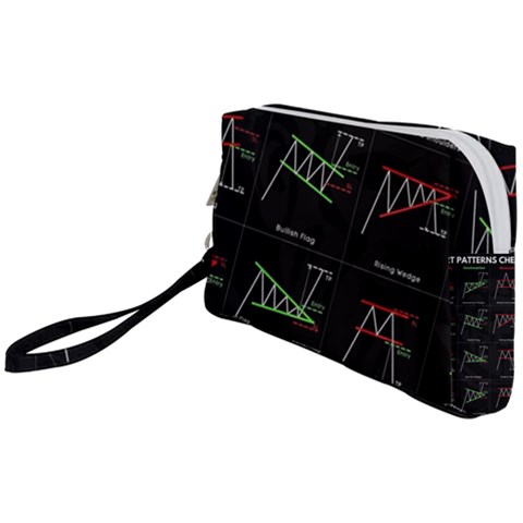 Chart Pattern Wristlet Pouch Bag (Small) from ArtsNow.com