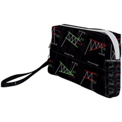 Chart Pattern Wristlet Pouch Bag (Small) from ArtsNow.com