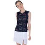 Chart Pattern Women s Sleeveless Sports Top