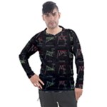 Chart Pattern Men s Pique Long Sleeve Tee