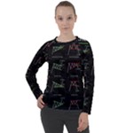 Chart Pattern Women s Long Sleeve Raglan Tee