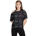 Chart Pattern One Shoulder Cut Out Tee