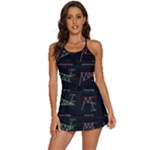 Chart Pattern 2-in-1 Flare Activity Dress