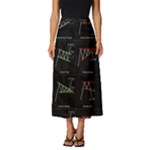 Chart Pattern Classic Midi Chiffon Skirt