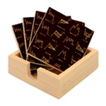 Chart Pattern Bamboo Coaster Set