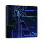 Screen Glitch Broken  Crack  Fracture  Glass Pattern Mini Canvas 6  x 6  (Stretched)