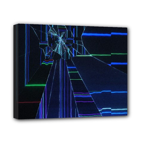 Screen Glitch Broken  Crack  Fracture  Glass Pattern Canvas 10  x 8  (Stretched) from ArtsNow.com