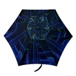 Screen Glitch Broken  Crack  Fracture  Glass Pattern Mini Folding Umbrellas