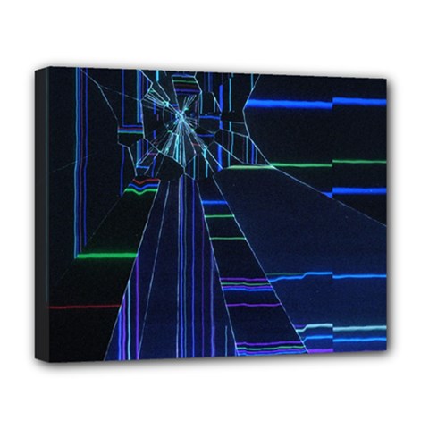 Screen Glitch Broken  Crack  Fracture  Glass Pattern Deluxe Canvas 20  x 16  (Stretched) from ArtsNow.com