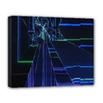 Screen Glitch Broken  Crack  Fracture  Glass Pattern Deluxe Canvas 20  x 16  (Stretched)