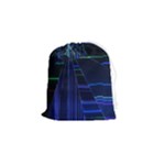 Screen Glitch Broken  Crack  Fracture  Glass Pattern Drawstring Pouch (Small)