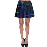 Screen Glitch Broken  Crack  Fracture  Glass Pattern Skater Skirt