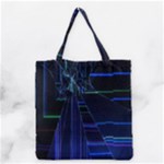 Screen Glitch Broken  Crack  Fracture  Glass Pattern Grocery Tote Bag