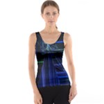 Screen Glitch Broken  Crack  Fracture  Glass Pattern Tank Top