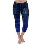 Screen Glitch Broken  Crack  Fracture  Glass Pattern Capri Winter Leggings 