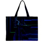 Screen Glitch Broken  Crack  Fracture  Glass Pattern Zipper Mini Tote Bag