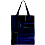 Screen Glitch Broken  Crack  Fracture  Glass Pattern Zipper Classic Tote Bag