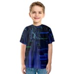 Screen Glitch Broken  Crack  Fracture  Glass Pattern Kids  Sport Mesh Tee