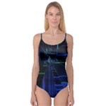 Screen Glitch Broken  Crack  Fracture  Glass Pattern Camisole Leotard 