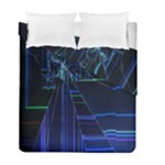 Screen Glitch Broken  Crack  Fracture  Glass Pattern Duvet Cover Double Side (Full/ Double Size)