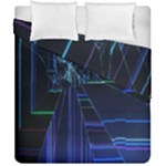 Screen Glitch Broken  Crack  Fracture  Glass Pattern Duvet Cover Double Side (California King Size)