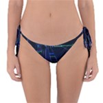 Screen Glitch Broken  Crack  Fracture  Glass Pattern Reversible Bikini Bottoms