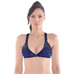 Screen Glitch Broken  Crack  Fracture  Glass Pattern Plunge Bikini Top