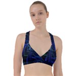 Screen Glitch Broken  Crack  Fracture  Glass Pattern Sweetheart Sports Bra