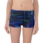 Screen Glitch Broken  Crack  Fracture  Glass Pattern Reversible Boyleg Bikini Bottoms