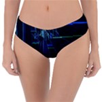 Screen Glitch Broken  Crack  Fracture  Glass Pattern Reversible Classic Bikini Bottoms