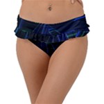 Screen Glitch Broken  Crack  Fracture  Glass Pattern Frill Bikini Bottoms