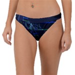 Screen Glitch Broken  Crack  Fracture  Glass Pattern Band Bikini Bottoms