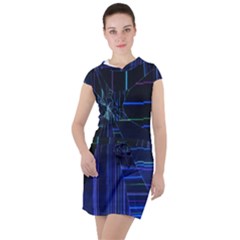 Drawstring Hooded Dress 