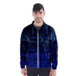 Screen Glitch Broken  Crack  Fracture  Glass Pattern Men s Windbreaker