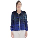 Screen Glitch Broken  Crack  Fracture  Glass Pattern Women s Windbreaker